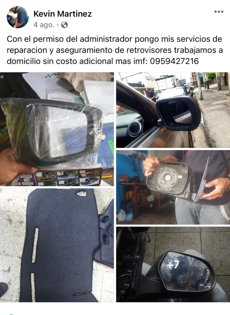 Aseguramiento reparación y venta de retrovisores para todo tipo de vehículo